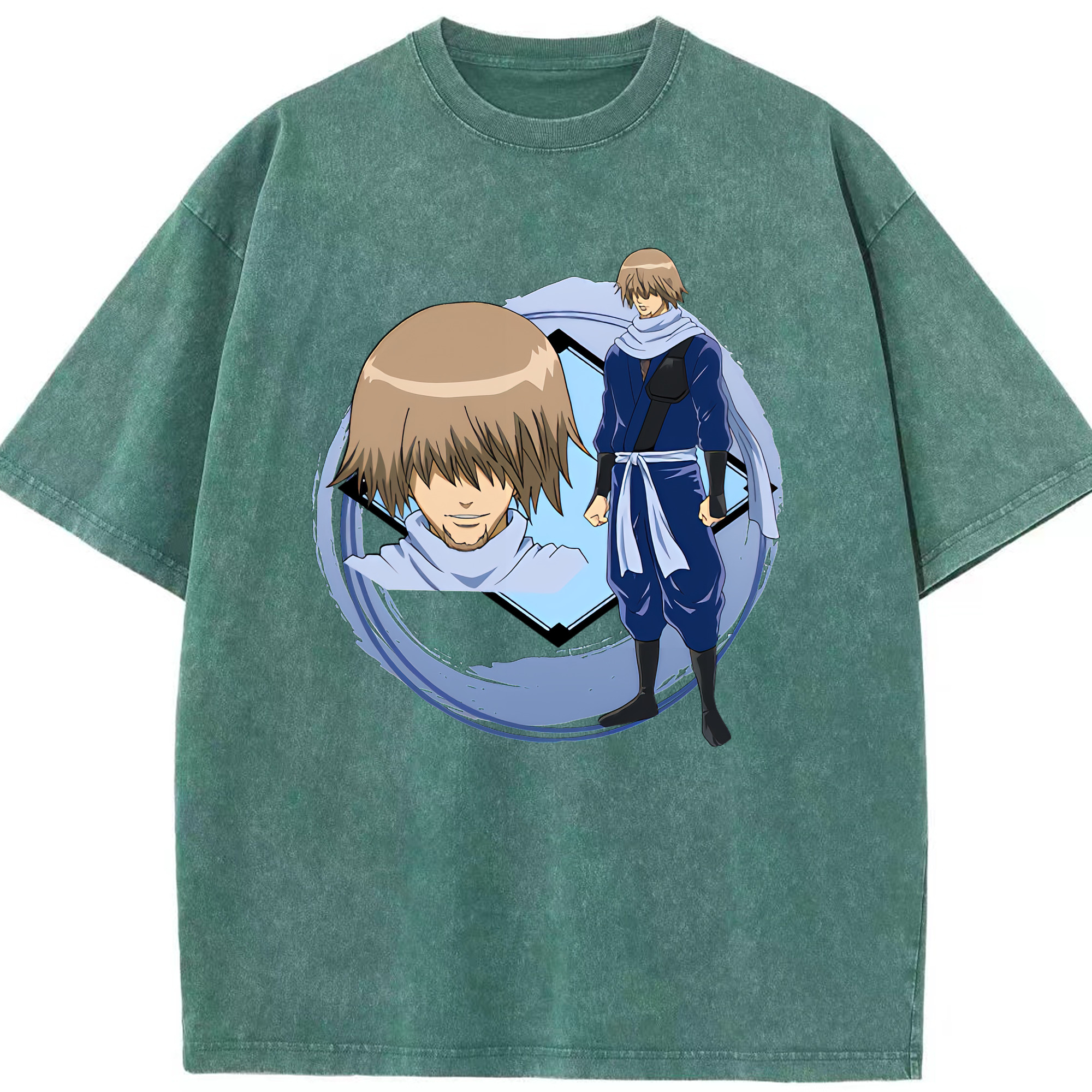 （画像用） ぎんたま 坂田銀時（さかたぎんとき） 神楽 志村新八（しむら しんぱち） GINTAMA Sakata Gintoki Kagura Shimura Shinpachi 綿100% ヴィンテージ風 半袖Tシャツ（フロントプリント）